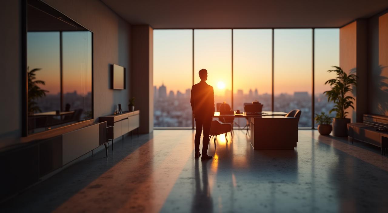 Representación conceptual de diseño web moderno para estudios de arquitectura